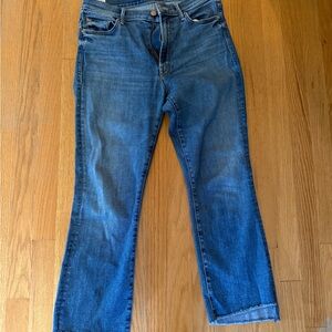Mother Insider Crop Step Fray Size 30